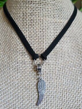 Black & Brown Necklace with Charm